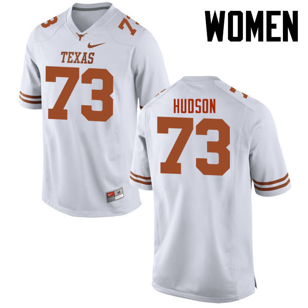 Women #73 Patrick Hudson Texas Longhorns College Football Jerseys-White